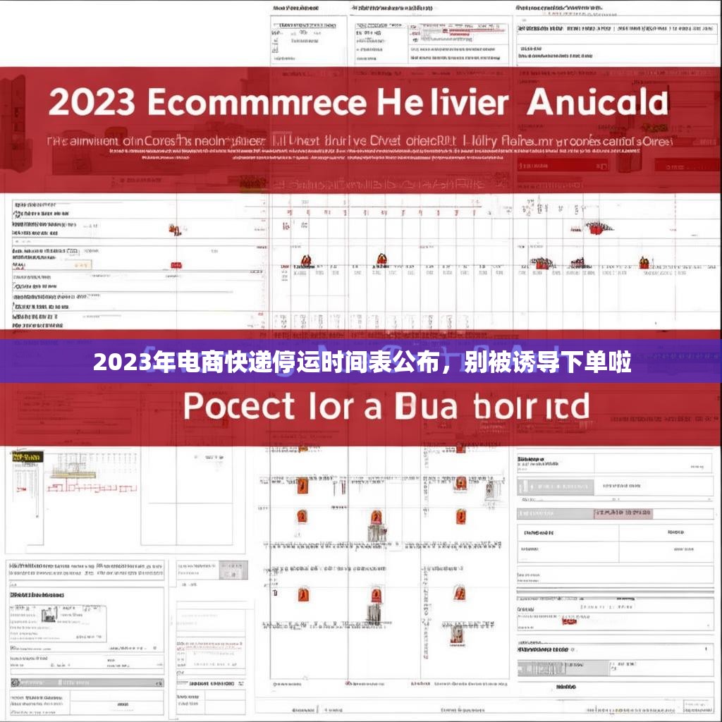 2023年电商快递停运时间表公布，别被诱导下单啦