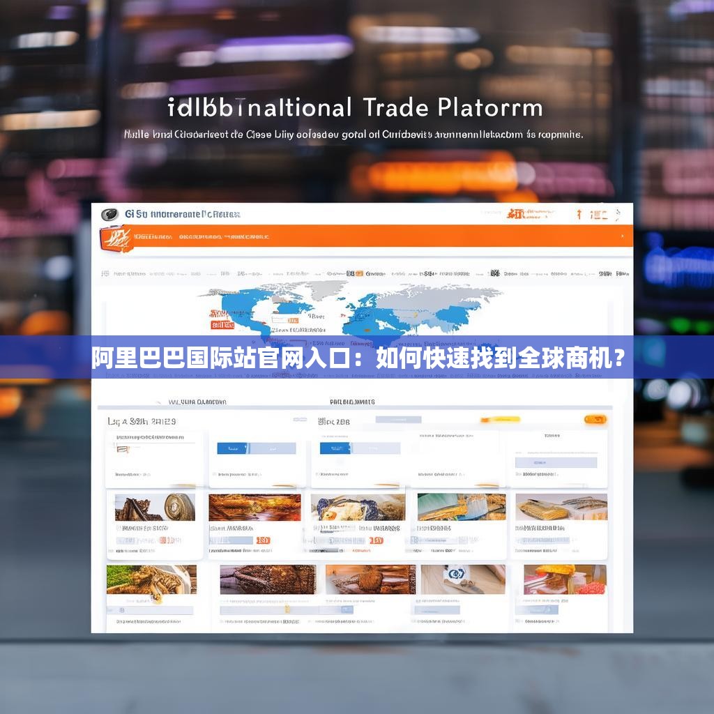 阿里巴巴国际站官网入口:如何快速找到全球商机?