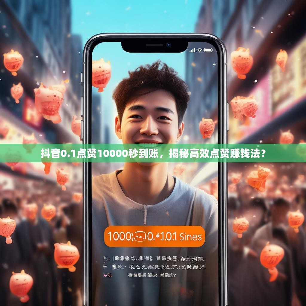 抖音0.1点赞10000秒到账,揭秘高效点赞赚钱法?