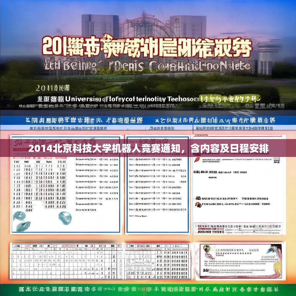 2014北京科技大学机器人竞赛通知，含内容及日程安排