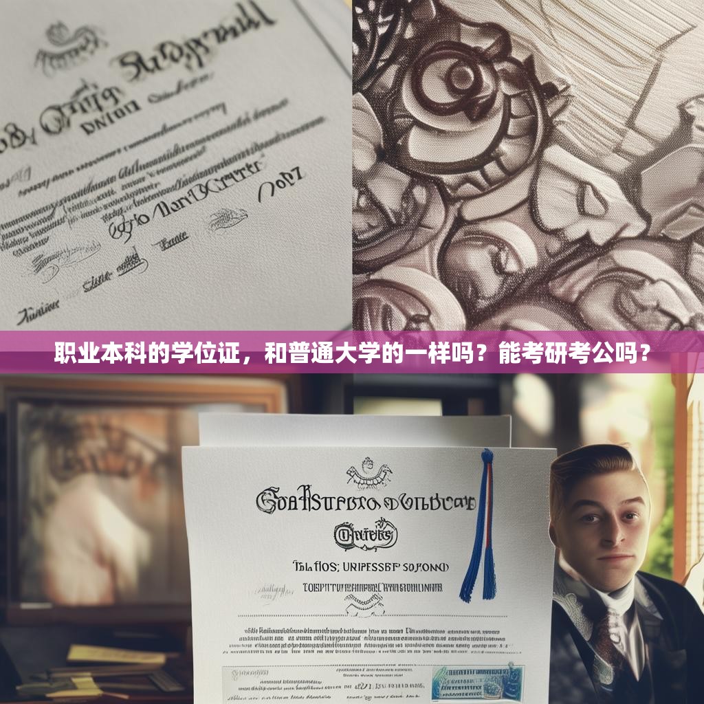 职业本科的学位证，和普通大学的一样吗？能考研考公吗？