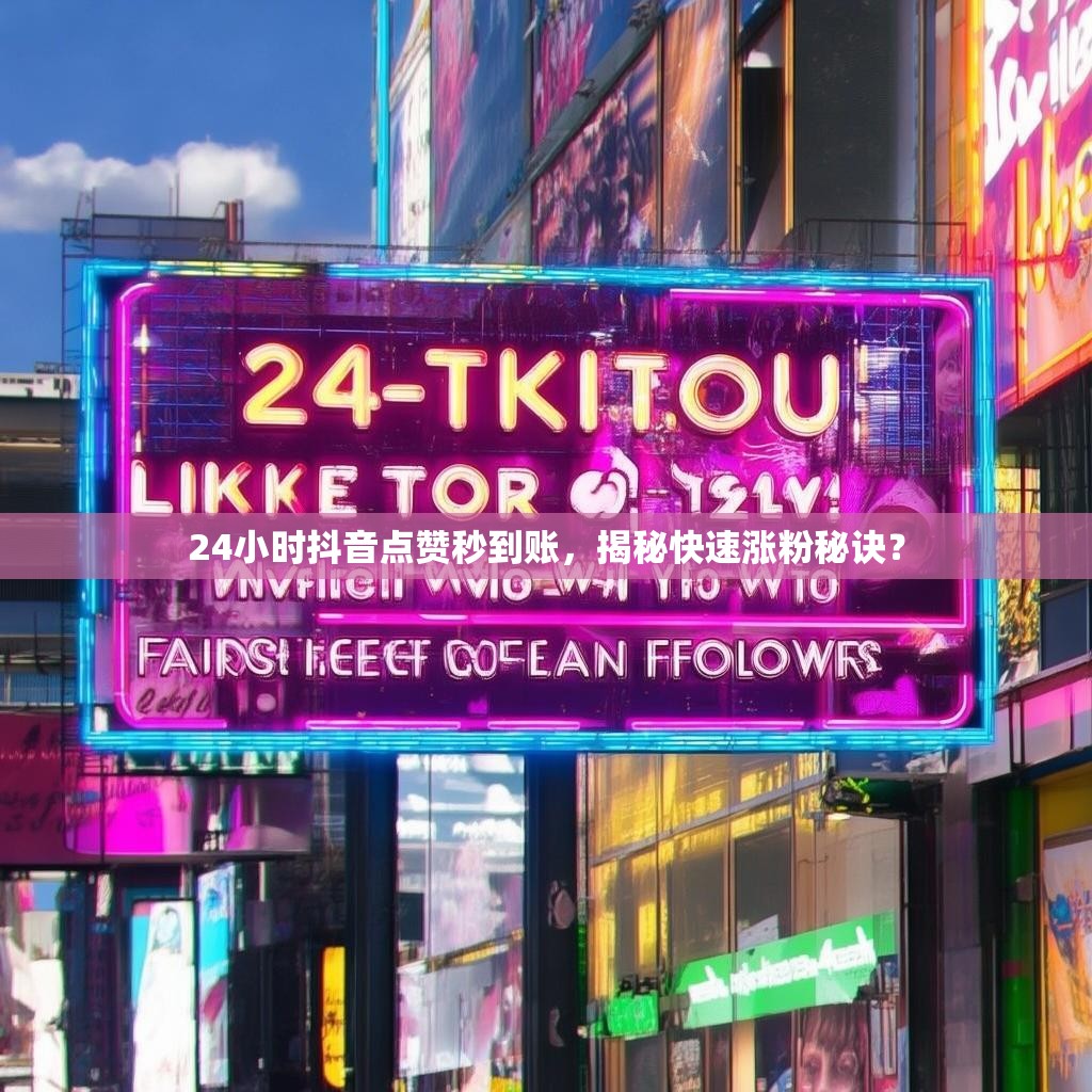 24小时抖音点赞秒到账，揭秘快速涨粉秘诀？