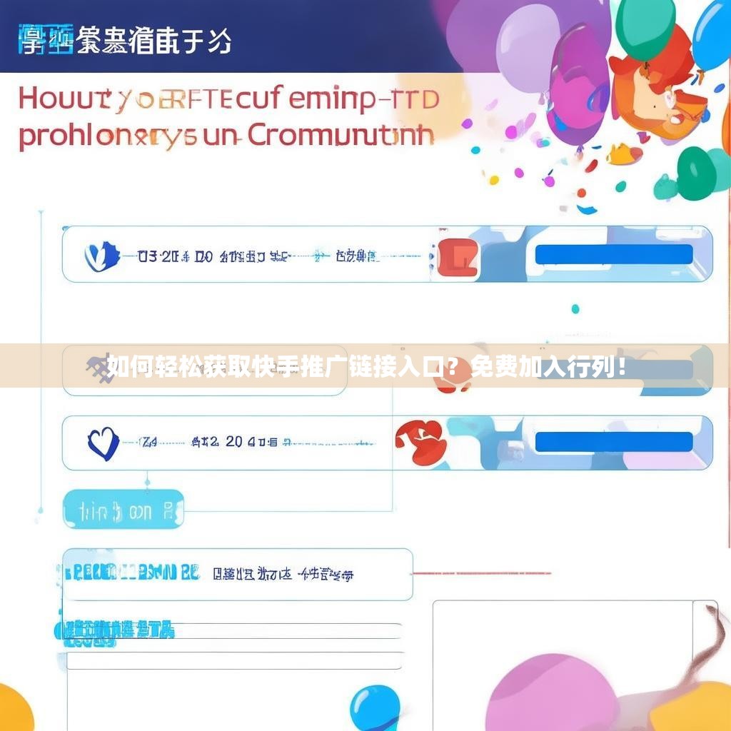 详细阅读:如何轻松获取快手推广链接入口?免费加入行列! 如何轻松获取快手推广链接入口?免费加入行列!