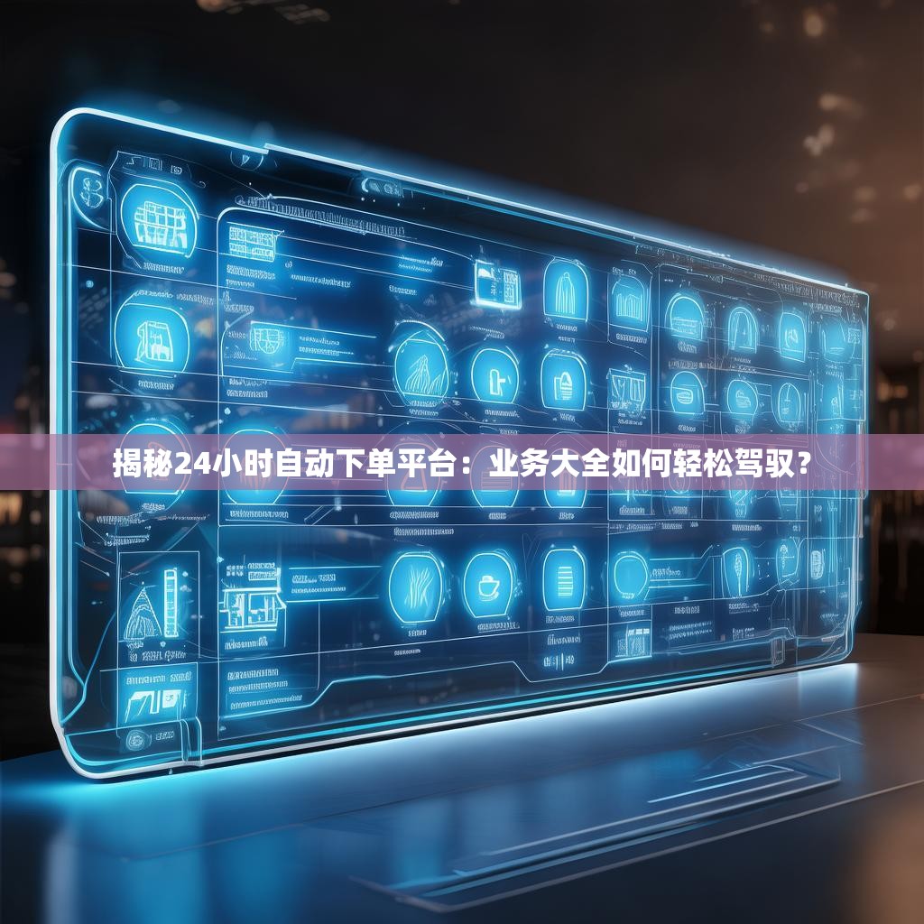揭秘24小时自动下单平台:业务大全如何轻松驾驭?