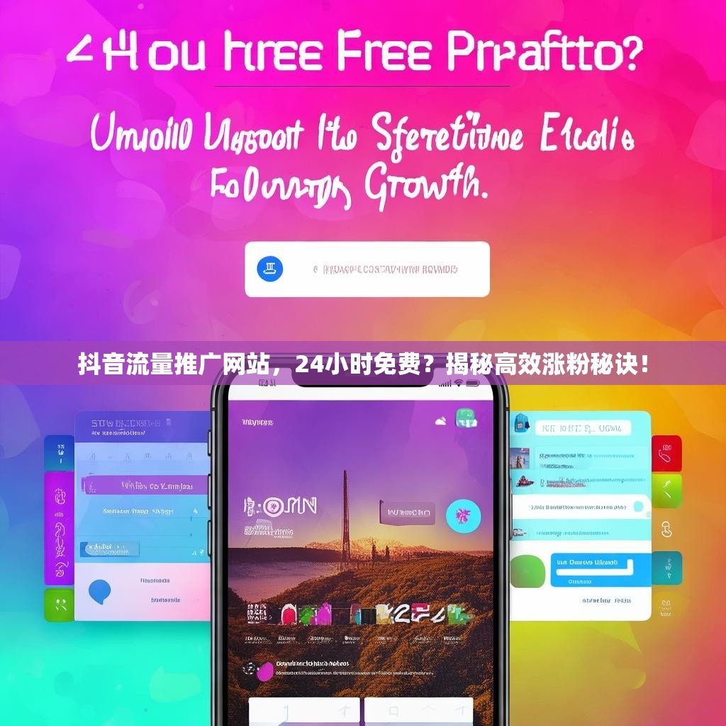 <strong><mark>抖音流量推广</mark></strong>网站，24小时免费？揭秘高效涨粉秘诀！
