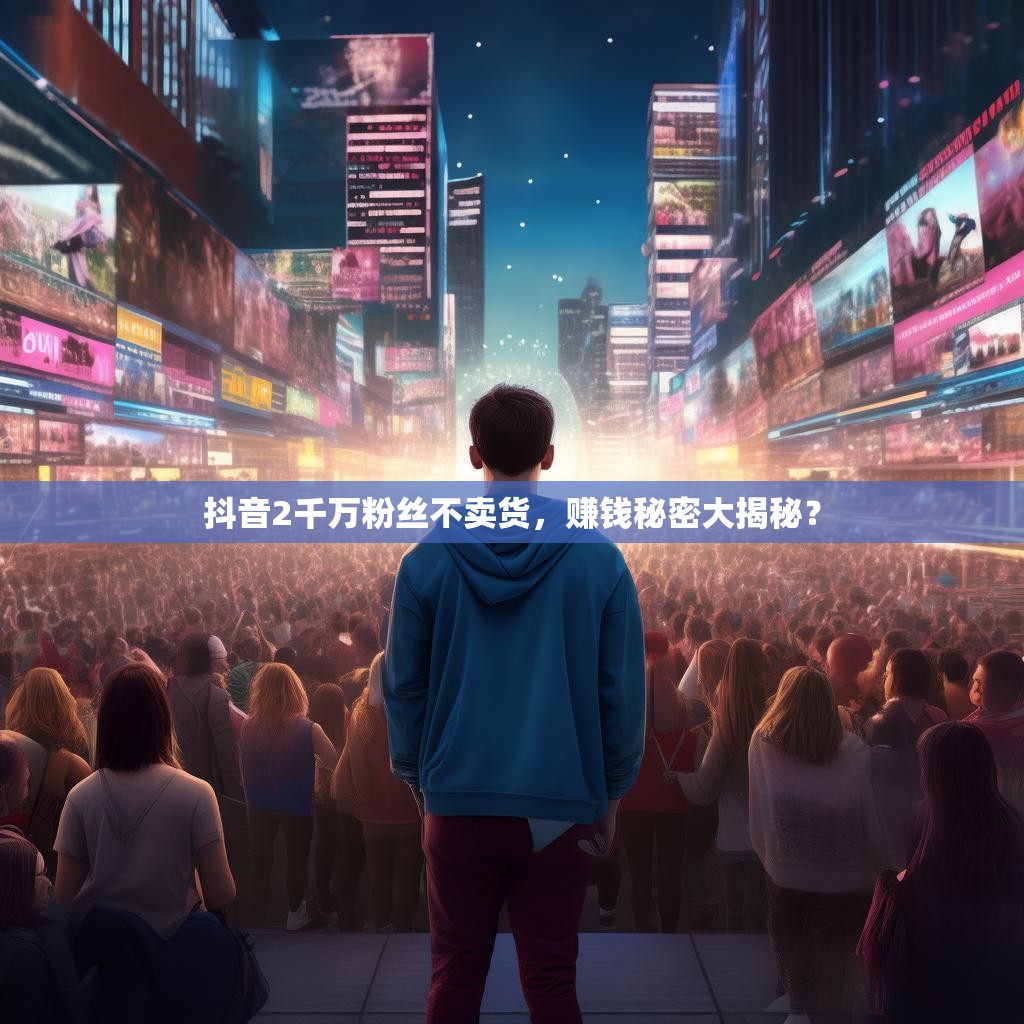 抖音2千万粉丝不卖货，赚钱秘密大揭秘？
